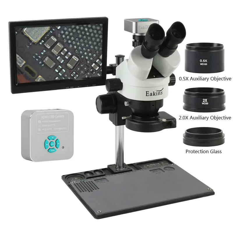 7X 45X Zoom Industrial Simul-f - Simul-Focal Industrial Microscope 4K Hdmi recension och pris