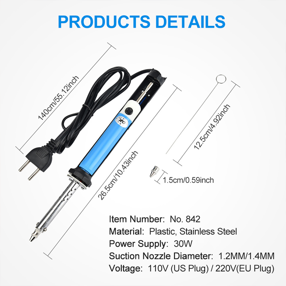 AC 110V/220V Electric Tin Suct - Desoldering Pump Electric Vacuum Station recension och pris