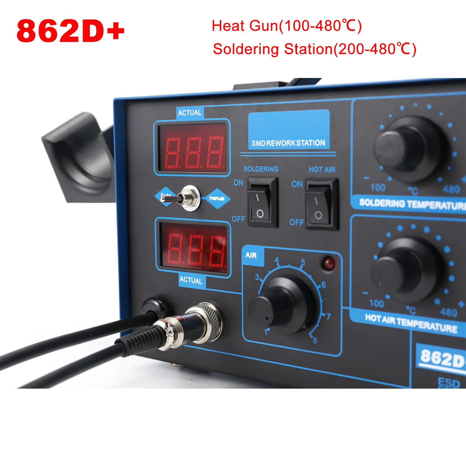 862D+ Soldering Station 2 In 1 - 2 In 1 Soldering Rework Station 750W recension och pris
