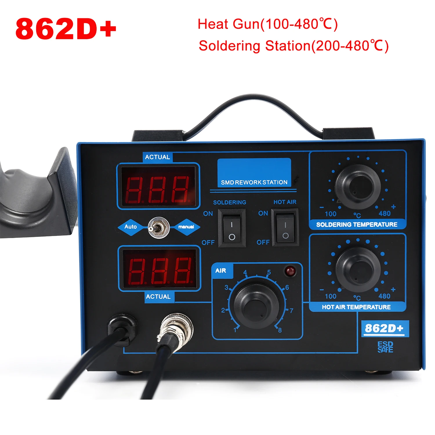 862D+ Soldering Station 2 In 1 - 2 In 1 Soldering Rework Station 750W recension och pris