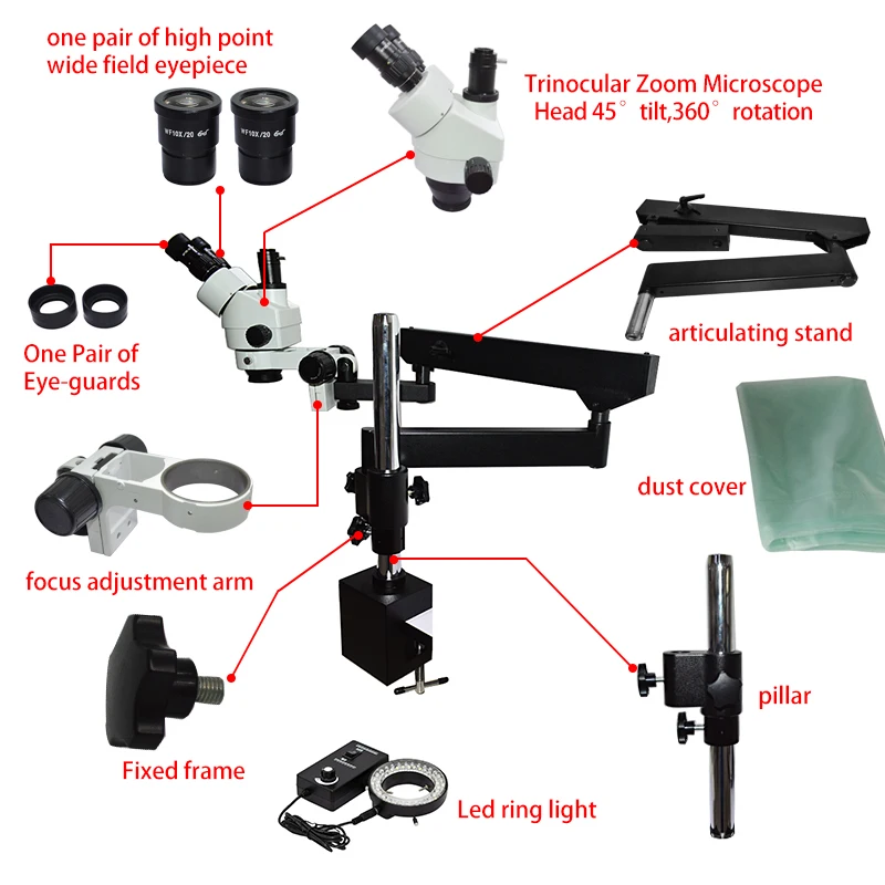 Flexible Moving Articulated Ar - Articulating Arm Boom Stand Microscope recension och pris