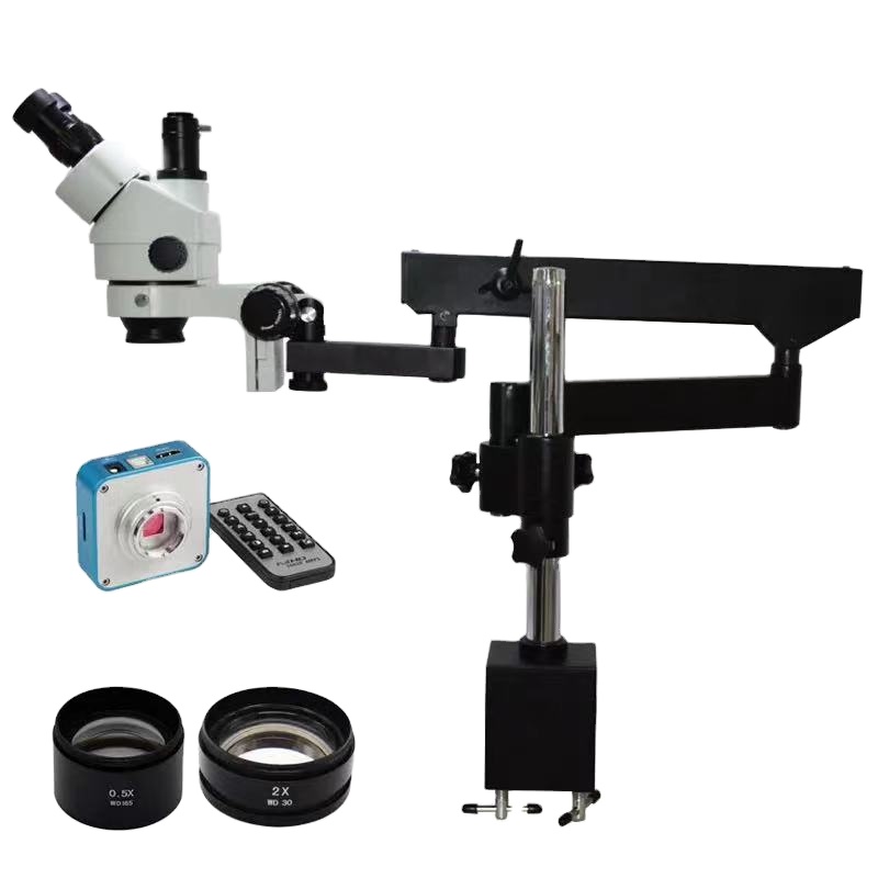 48MP 3.5X-90X Flexible Moving  - Articulating Arm Boom Stand Microscope recension och pris