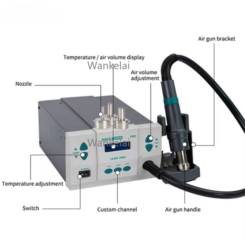 Original 1000W 220/110V QUICK  - Hot Air Rework Station 861Dw recension och pris