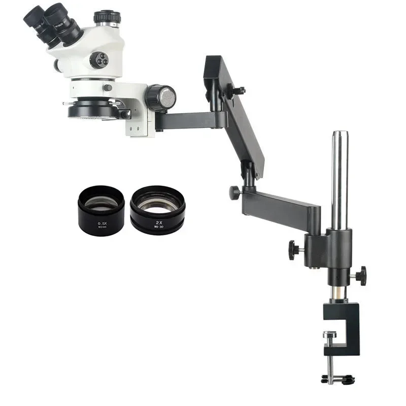 2026 New 3.5X-100X Flexible Ar - Articulating Arm Boom Stand Microscope recension och pris