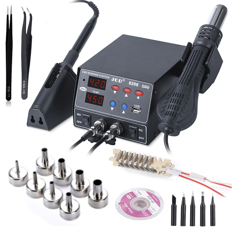 JCD 8206 2 in 1 Soldering Stat - 2 In 1 Soldering Rework Station 750W recension och pris