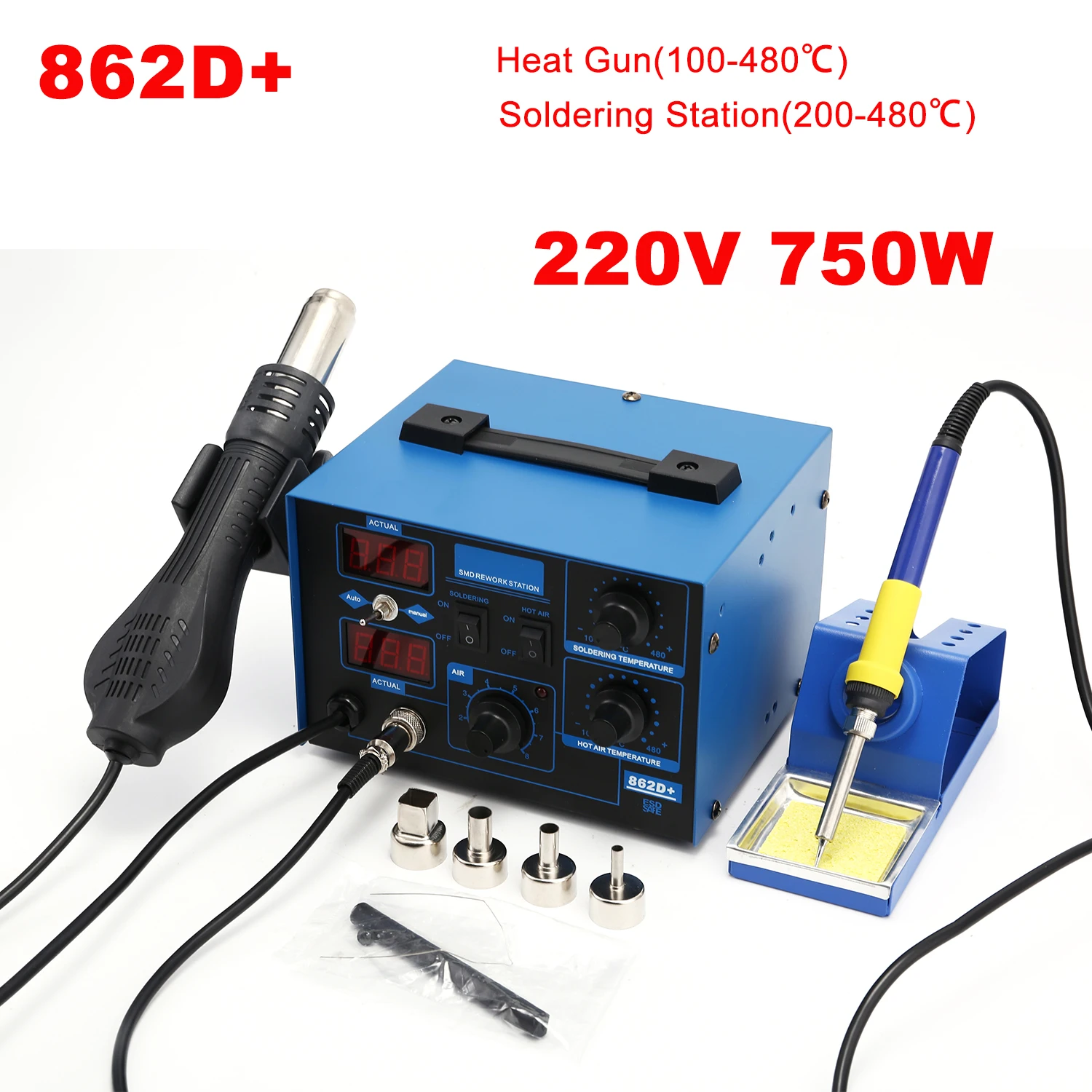 2 In 1 750W Soldering Station  - 2 In 1 Soldering Rework Station 750W recension och pris