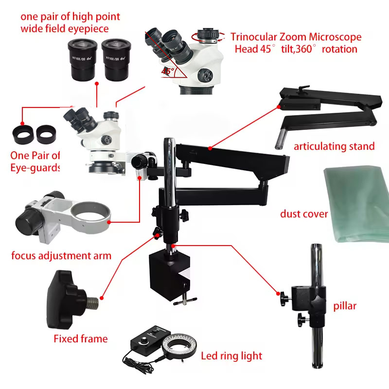 Flexible Articulated Arm Large - Articulating Arm Boom Stand Microscope recension och pris