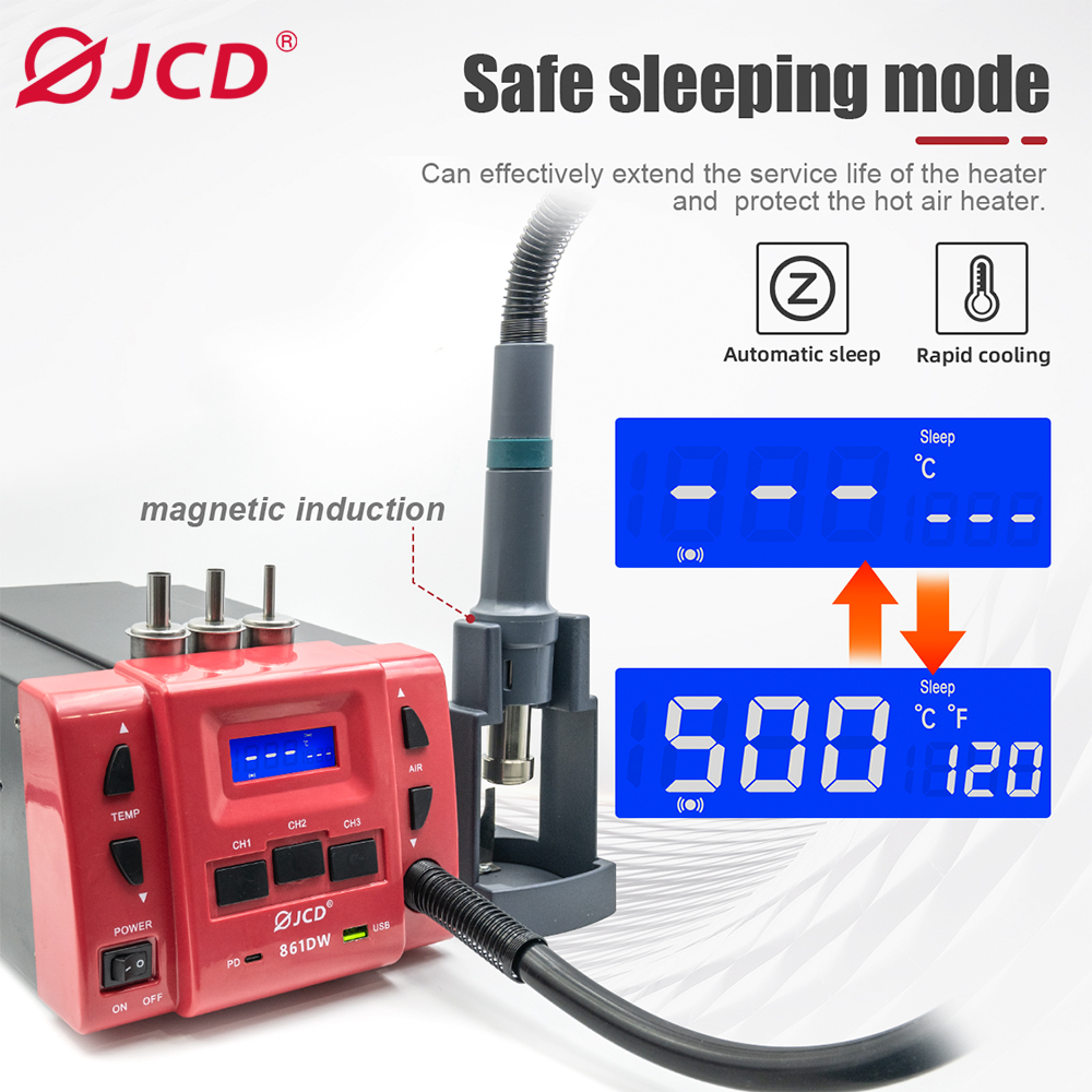 JCD 861DW Hot Air Gun 1000W Hi - Hot Air Rework Station 861Dw recension och pris