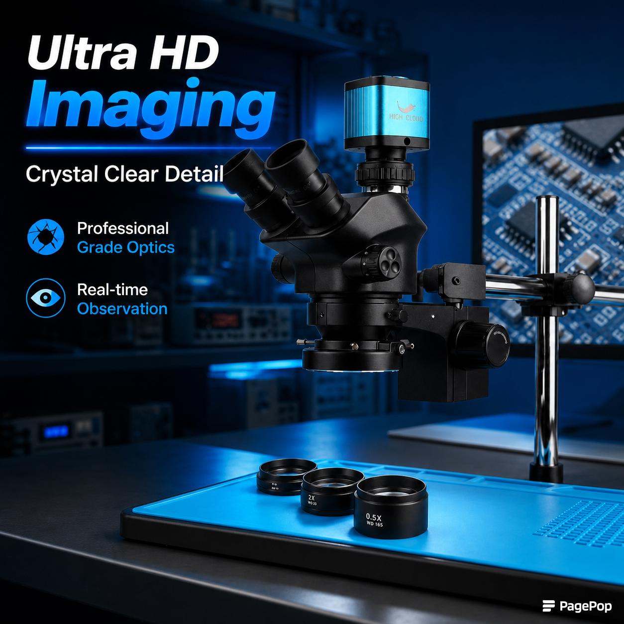 Industrial Lab Simul Focal Adj - Simul-Focal Industrial Microscope 4K Hdmi recension och pris