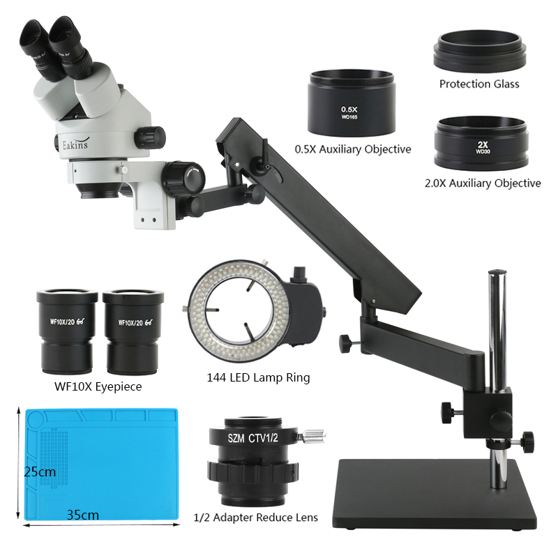 Articulating Arm Desktop Base  - Trinocular Stereo Microscope 7X-45X recension och pris