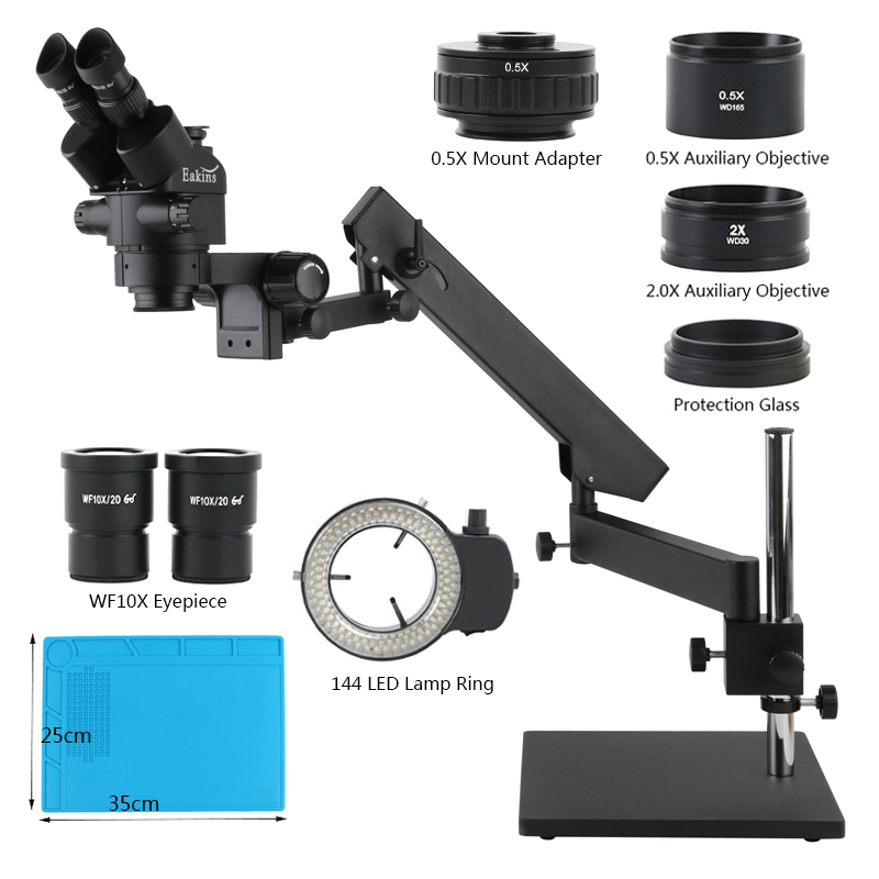 Articulating Arm Desktop Base  - Trinocular Stereo Microscope 7X-45X recension och pris