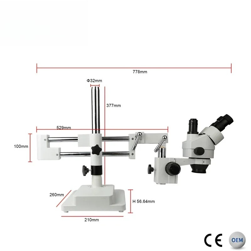 2026/Kaisi 7X-45X Zoom Electro - Trinocular Stereo Microscope 7X-45X recension och pris