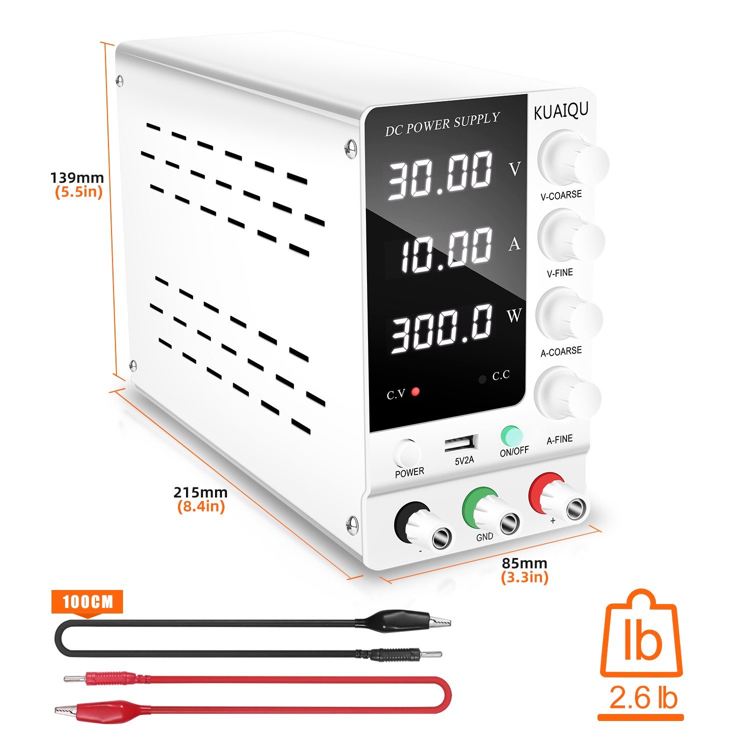 KUAIQU Lab DC Power Supply 30V - High Precision Dc Power Supply 30V 10A recension och pris